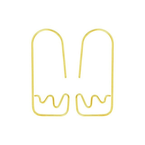 CHENGXUN Special Geometric Hoop Earrings for Women Fashion Exaggerate Charm Earth Mountain Range Fashion Gift