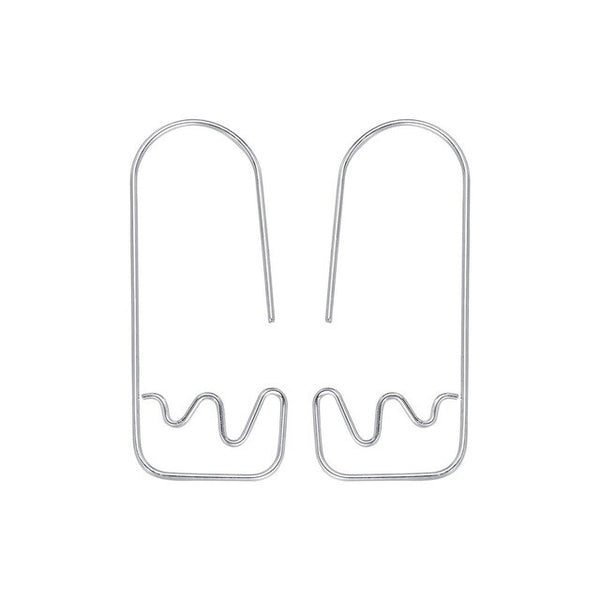 CHENGXUN Special Geometric Hoop Earrings for Women Fashion Exaggerate Charm Earth Mountain Range Fashion Gift