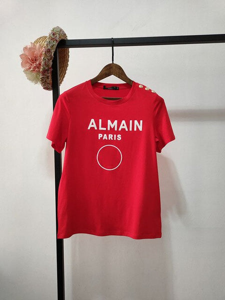 تي شيرت نسائي صيفي جديد 2020 تي شيرت قطني مطبوع عليه حروف تي شيرت نسائي ماركة تشيرتات غير رسمية فضفاضة تي شيرت علوي