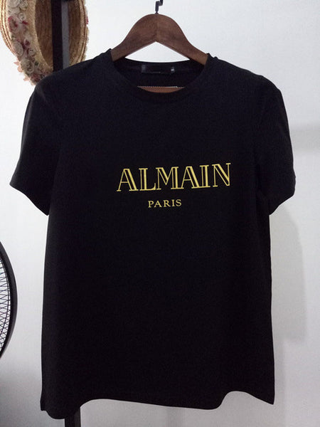 تي شيرت نسائي صيفي جديد 2020 تي شيرت قطني مطبوع عليه حروف تي شيرت نسائي ماركة تشيرتات غير رسمية فضفاضة تي شيرت علوي